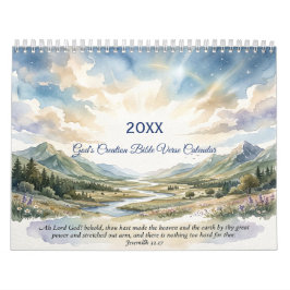Calendario de versículos bíblicos de la Creación d