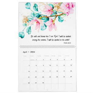 Calendario de Verso de la Biblia Floral