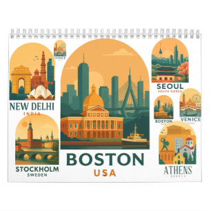 Calendario de viaje de ciudades del mundo 2022