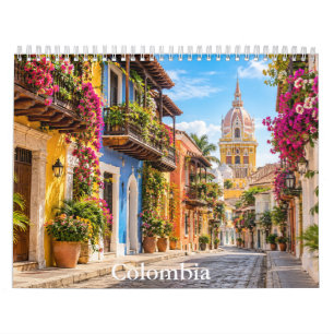 Calendario de viaje escénico de Colombia hermoso