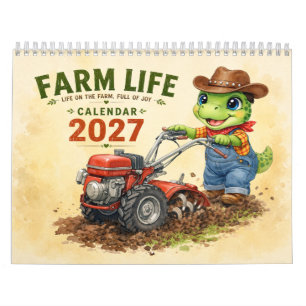 Calendario de Vida en la Granja de Dinos Adorables