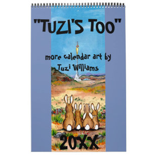 Calendario de vida salvaje animal Conejo humoríst