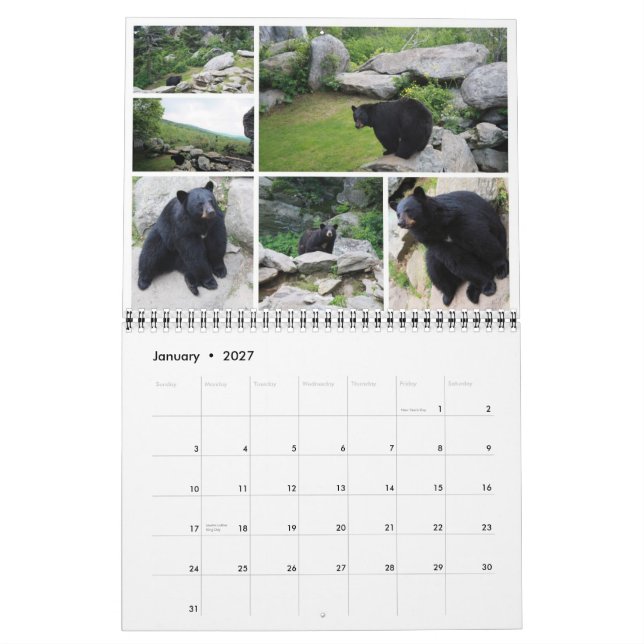 Calendario de vida silvestre de Carolina de 2011 (Jan 2027)