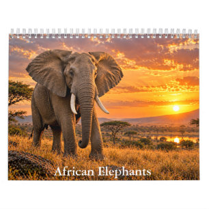 Calendario de Vida Silvestre de Elefantes Africano