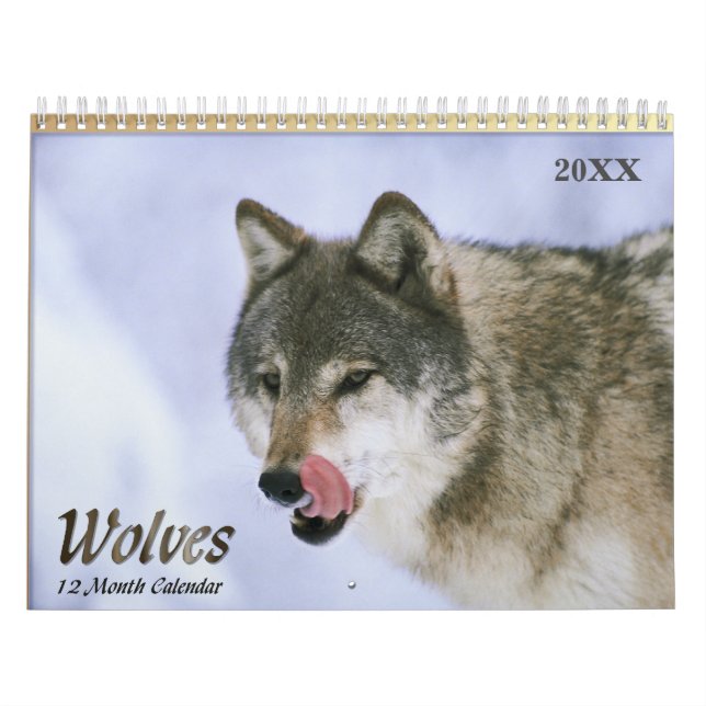 Calendario de vida silvestre de los lobos de 2021 (Tapa)