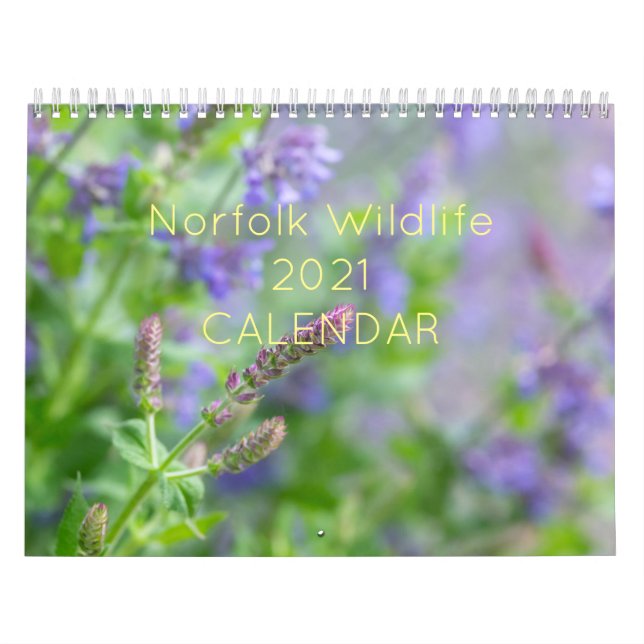 Calendario de vida silvestre norfolk con flores y  (Tapa)