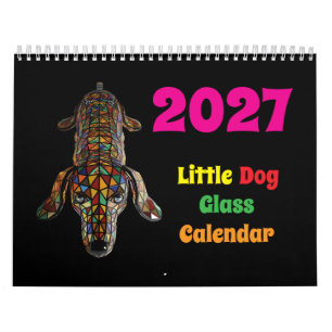 Calendario de vidrio del perrito 2027