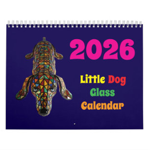 Calendario de vidrio para perro pequeño