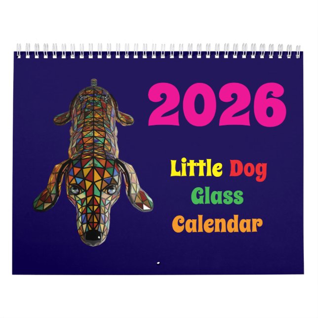 Calendario de vidrio para perro pequeño (Tapa)