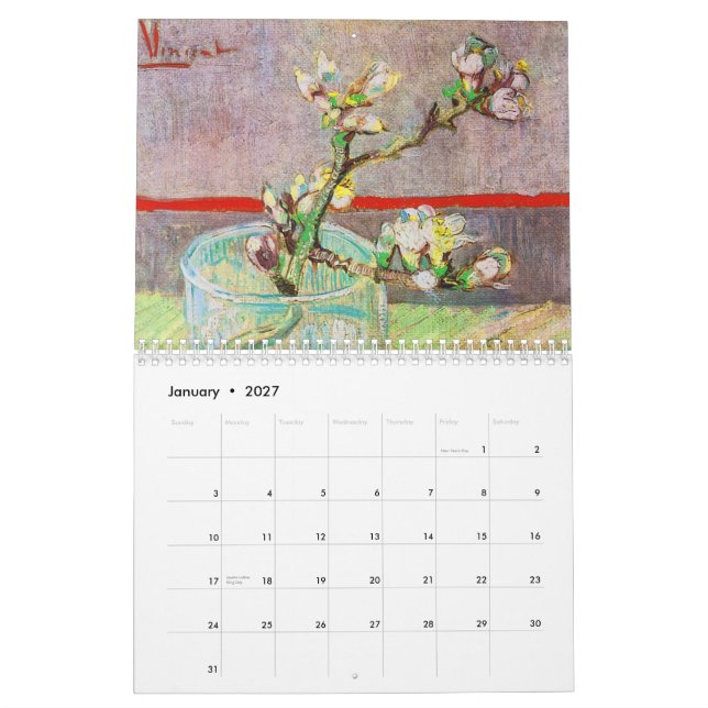 Calendario de Vincent van Gogh 2011 (Jan 2027)