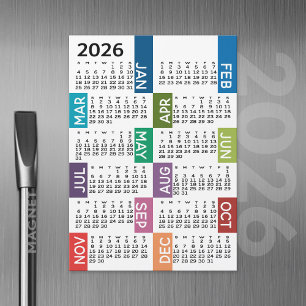 Calendario de vistas de 2025 años - tarjeta magnét
