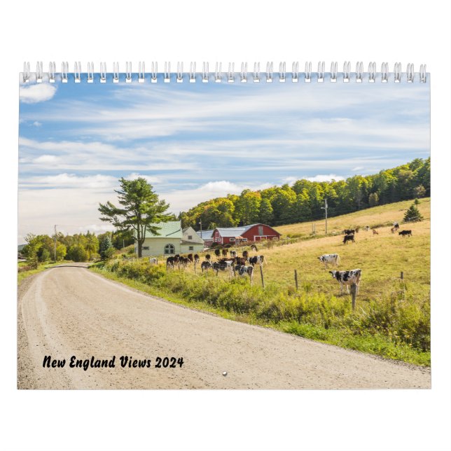 Calendario de vistas de Nueva Inglaterra 2024 (Tapa)