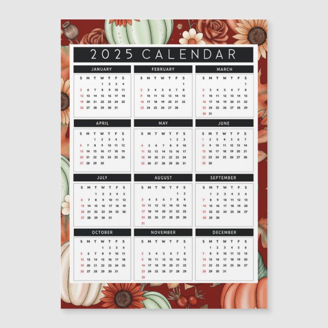 Calendario de vuelo del girasol 2025 – Vista anual (Anverso)