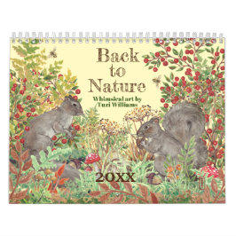 Calendario De Vuelta A La Naturaleza Ilustraciones Animales C