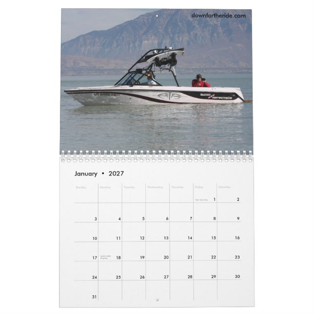 Calendario de Wakeboarding - modificado para (Jan 2027)