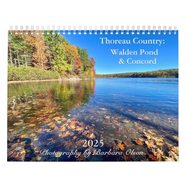 Calendario de Walden Pond/Concord de 2025 (Tapa)