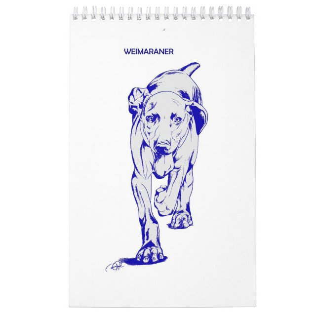 Calendario de Weimaraner por Candra (Tapa)