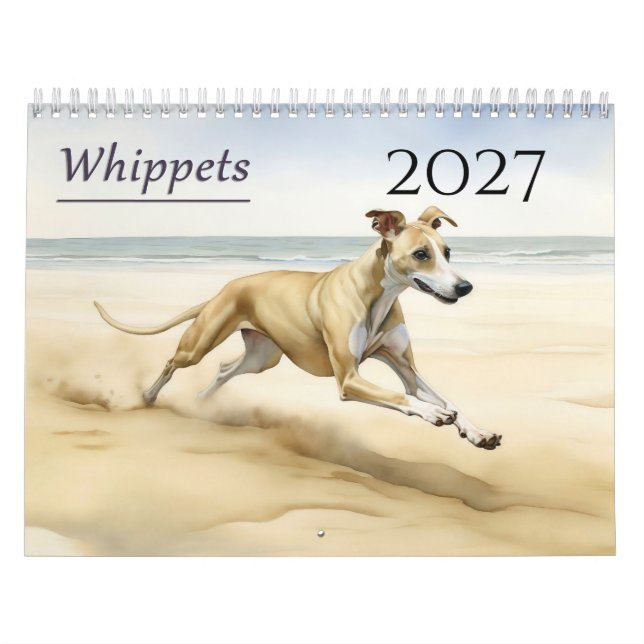 Calendario de Whippets 2027  (Tapa)