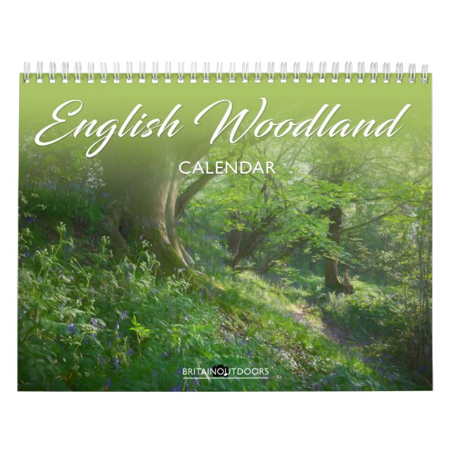 Calendario de Woodland en inglés (Tapa)