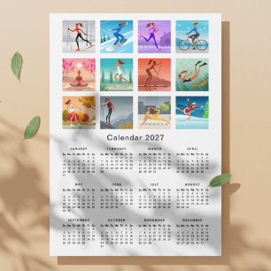 Calendario de Yoga para Mujer Fitness Deportivo 20