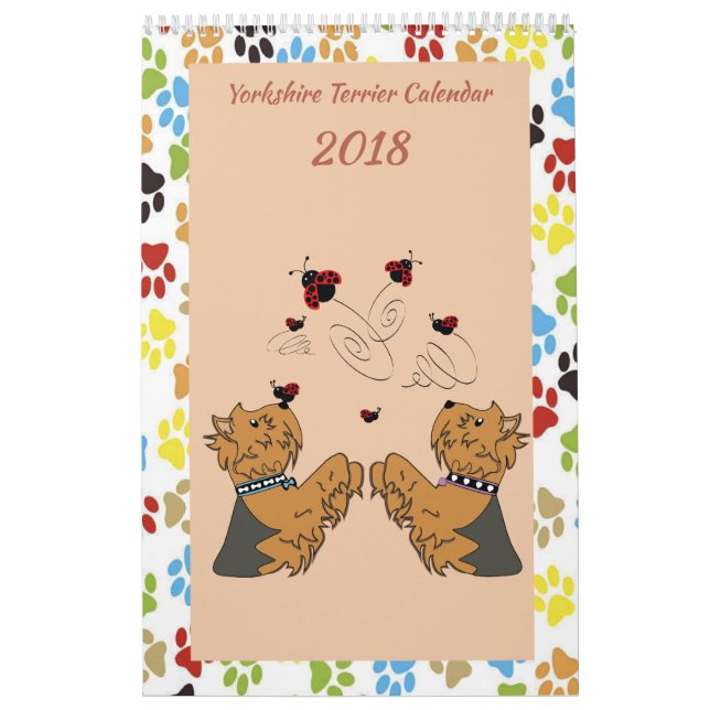 Calendario de Yorkshire Terrier (Tapa)