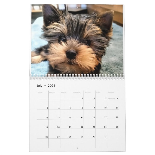 Calendario de Yorkshire Terrier Yorkies 2022 (Jul 2026)