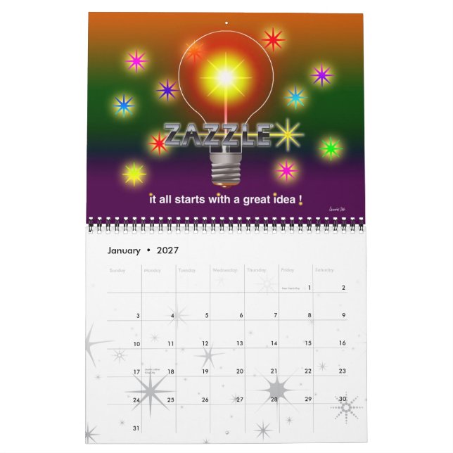 CALENDARIO DE ZAZZLE (Jan 2027)