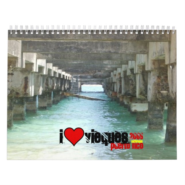 Calendario Debajo del embarcadero en Esperanza, corazón, (Tapa)