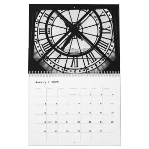 Calendario Decoración de la casa parisina en blanco y negro