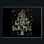 Calendario Decoración divertida de los adornos de árboles nav<br><div class="desc">Decoración divertida de los adornos de árboles navideños Schnauzer</div>