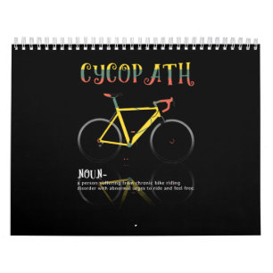 Calendario Definición de regalo divertida de adicto a la bici