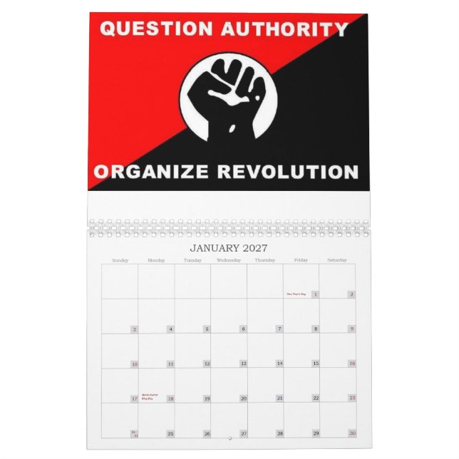 calendario del anarquismo 2012 de la guerra de (Jan 2027)