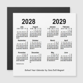 Calendario del año escolar blanco 2028-2029, de Ja
