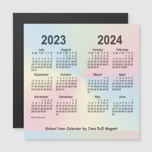 Calendario del año escolar del arco iris 2023-2024