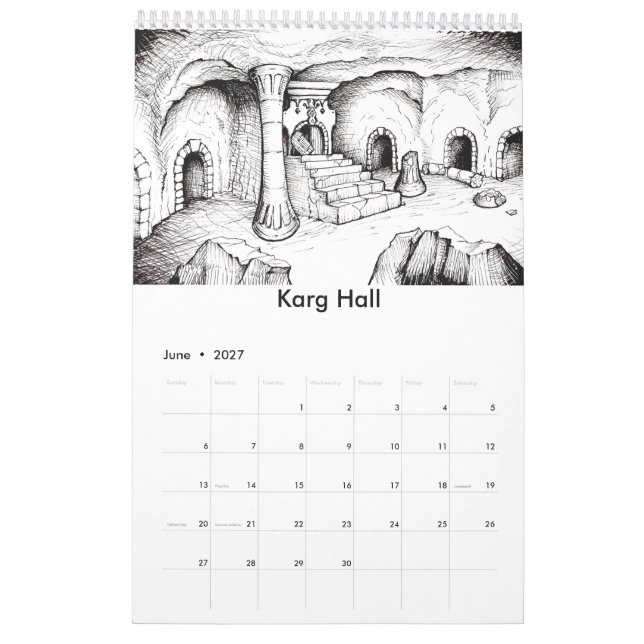 Calendario del arte 2017 de la fantasía de las (Jun 2027)