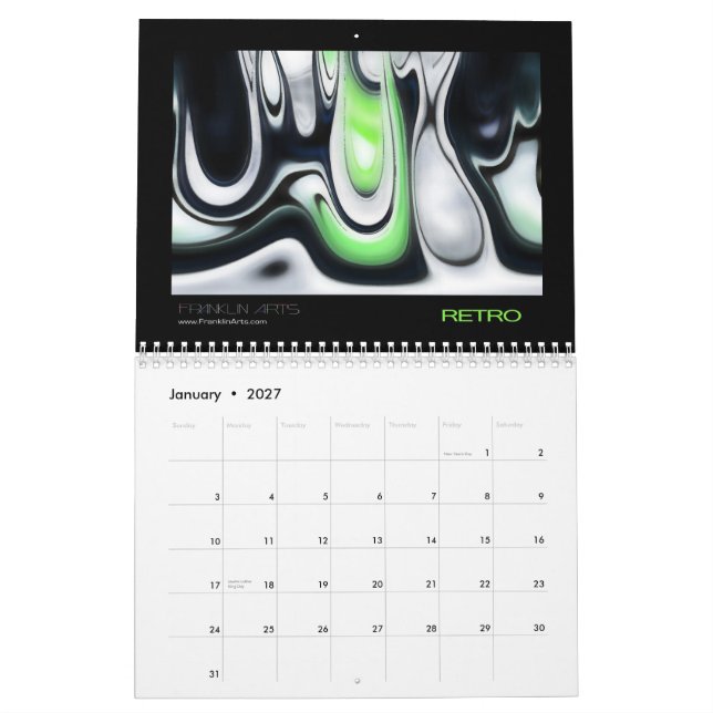 Calendario del arte abstracto de 2011 Digitaces (Jan 2027)