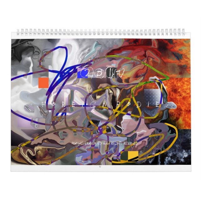 CALENDARIO del ARTE de 2017 abstracciones de (Tapa)