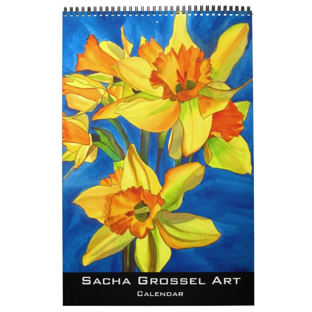 Calendario del arte de Acuarela de Sacha Grossel (Tapa)
