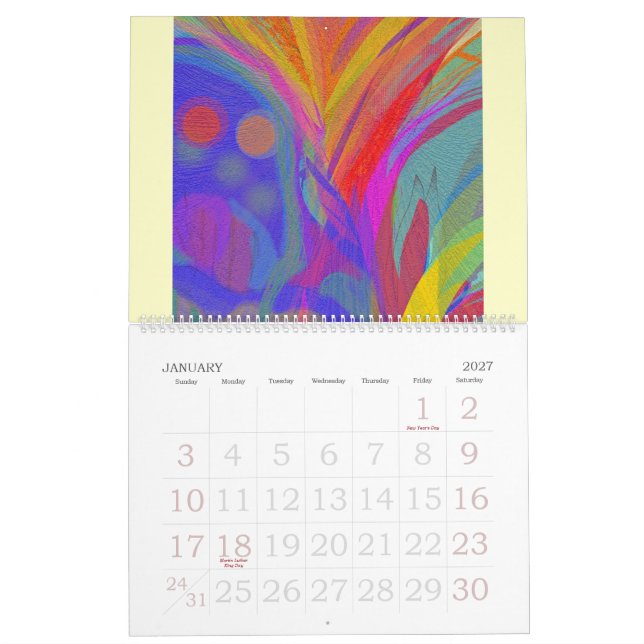 Calendario del arte de la ABSTRACCIÓN (Jan 2027)