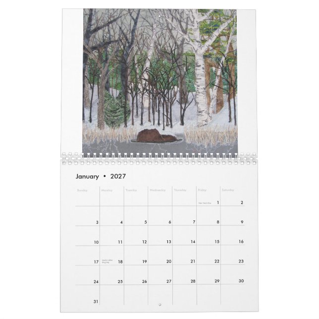 Calendario del arte de la materia textil (Jan 2027)
