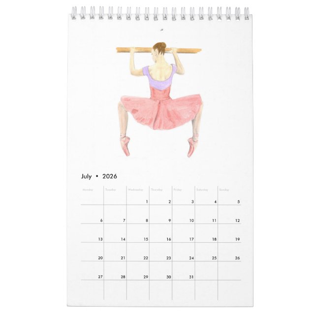 Calendario del arte del ballet (Jul 2026)