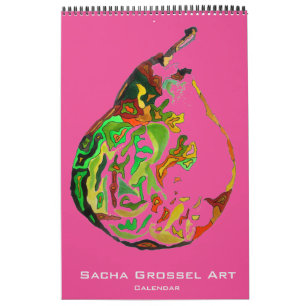 Calendario del arte moderno de Acuarela de Sacha