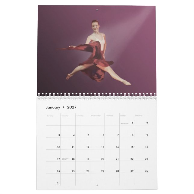Calendario del ballet 2015 (Jan 2027)