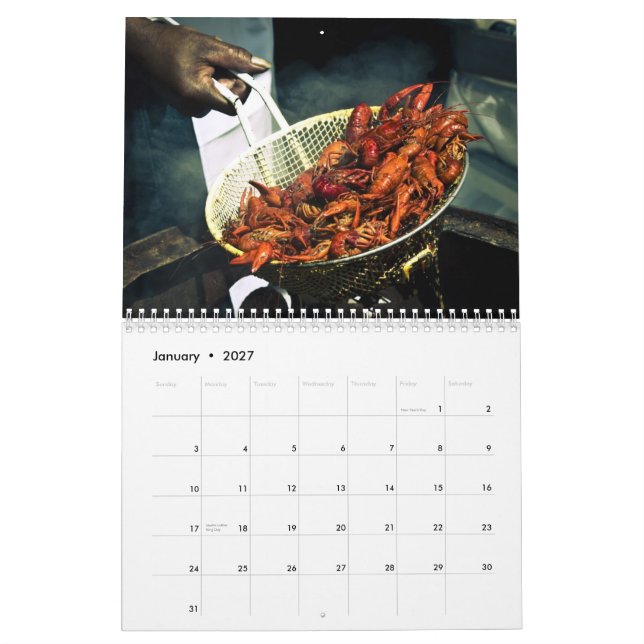 Calendario del barrio francés (Jan 2027)