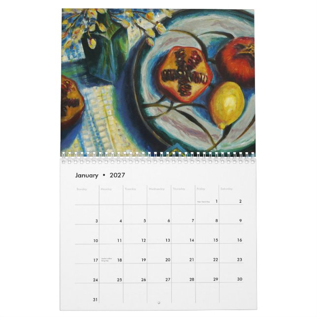 Calendario del Bello Artes (Jan 2027)