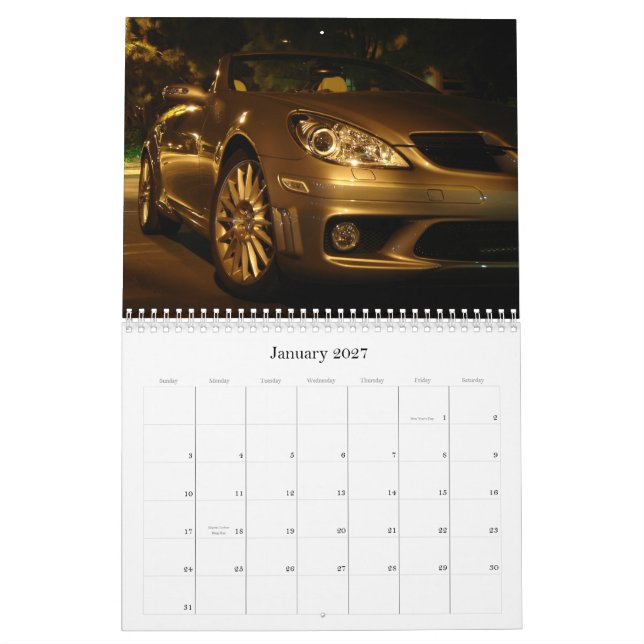 Calendario del Benz SLK 2010 de Mercedes (Jan 2027)