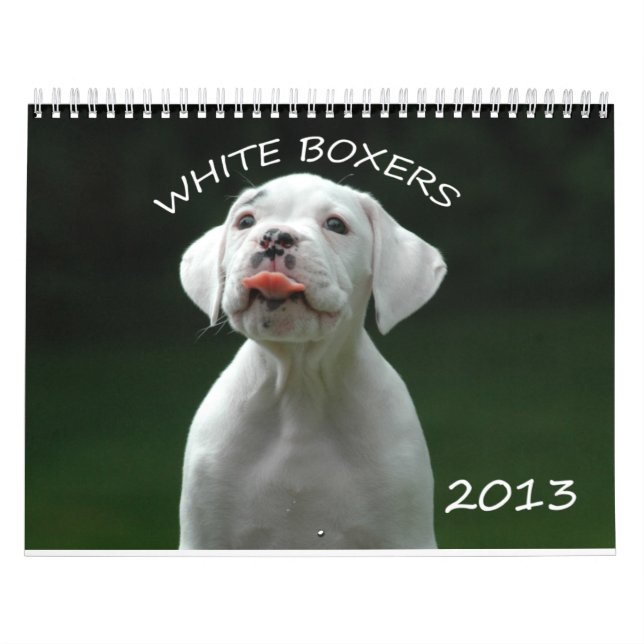 Calendario del boxeador de 2013 blancos (Tapa)