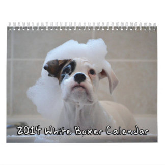 Calendario del boxeador de 2014 blancos