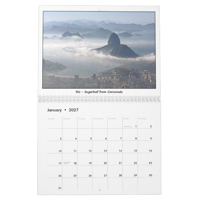 Calendario del Brasil 2012 (Jan 2027)