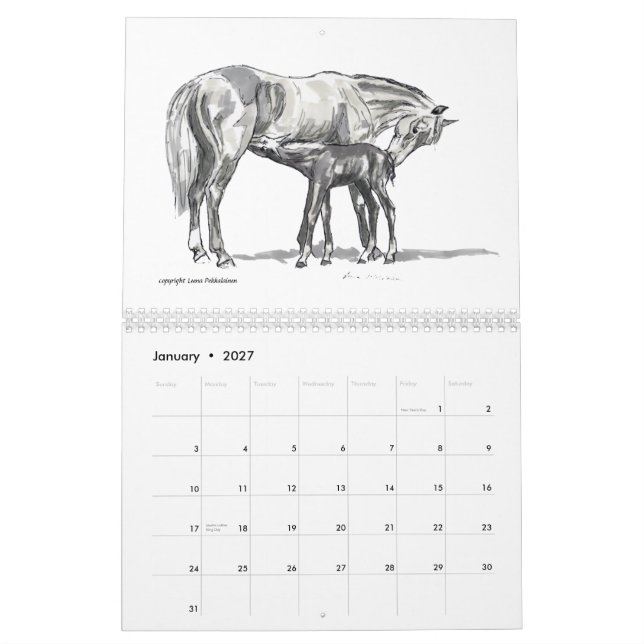 Calendario del caballo (Jan 2027)